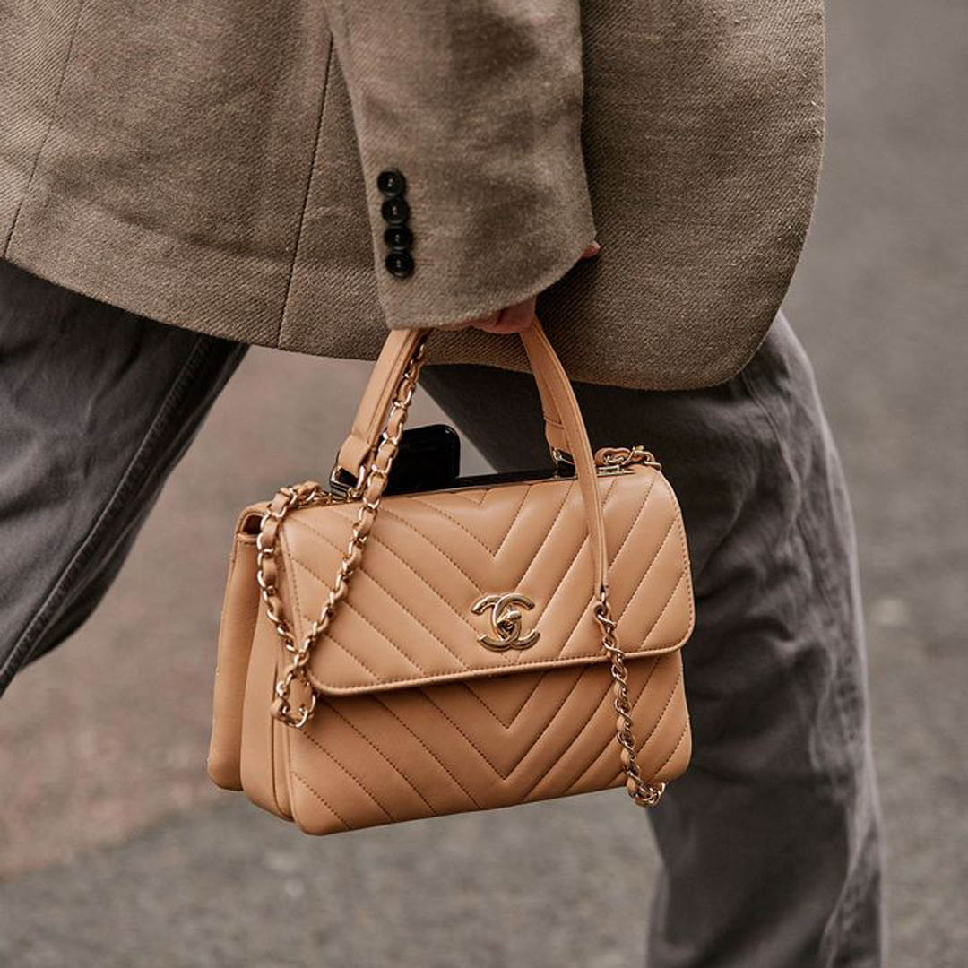 Chanel Small Trendy CC Flap Bag - Brown Handle Bags, Handbags