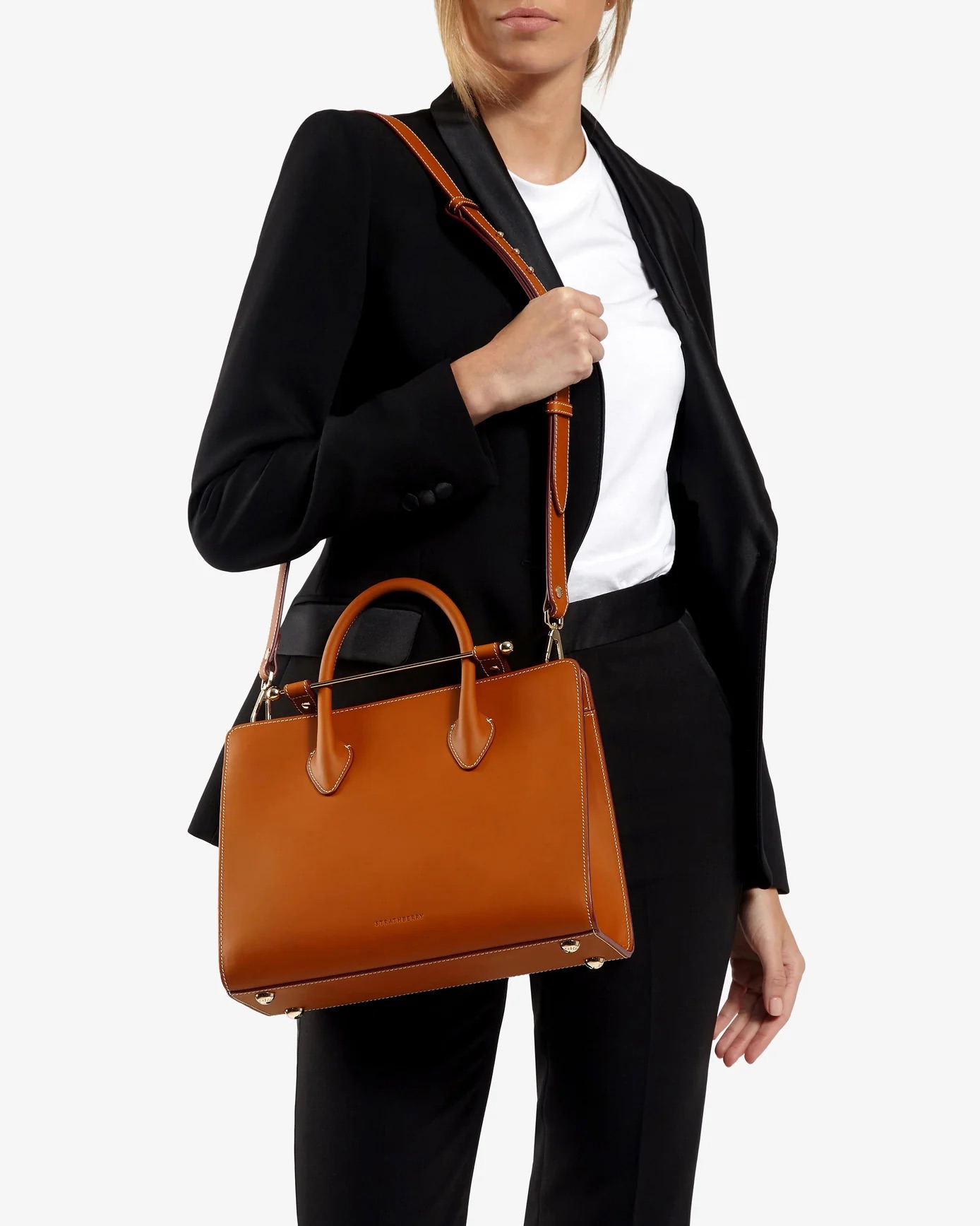 The Strathberry Midi Tote - Chestnut